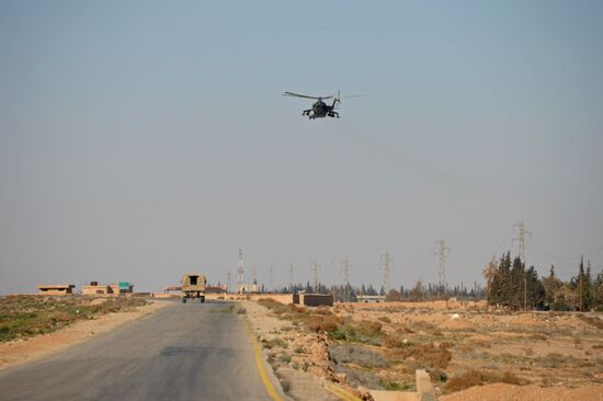 Syrian army during combat operations in the vicinity of Palmyra