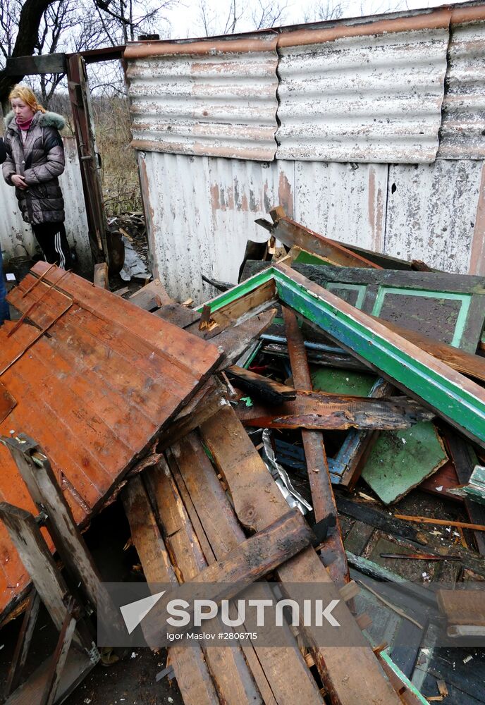Results of gunfire against Zaitsevo Village, Donetsk Region