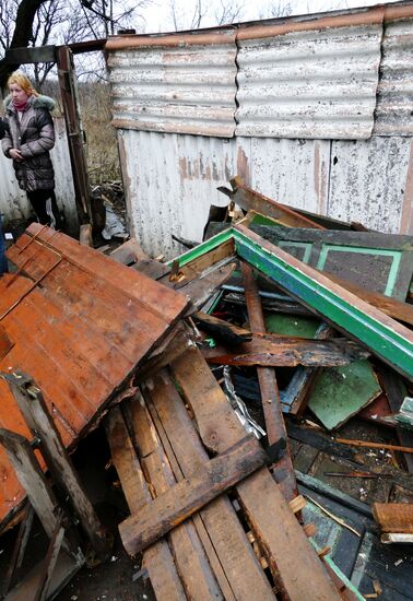 Results of gunfire against Zaitsevo Village, Donetsk Region