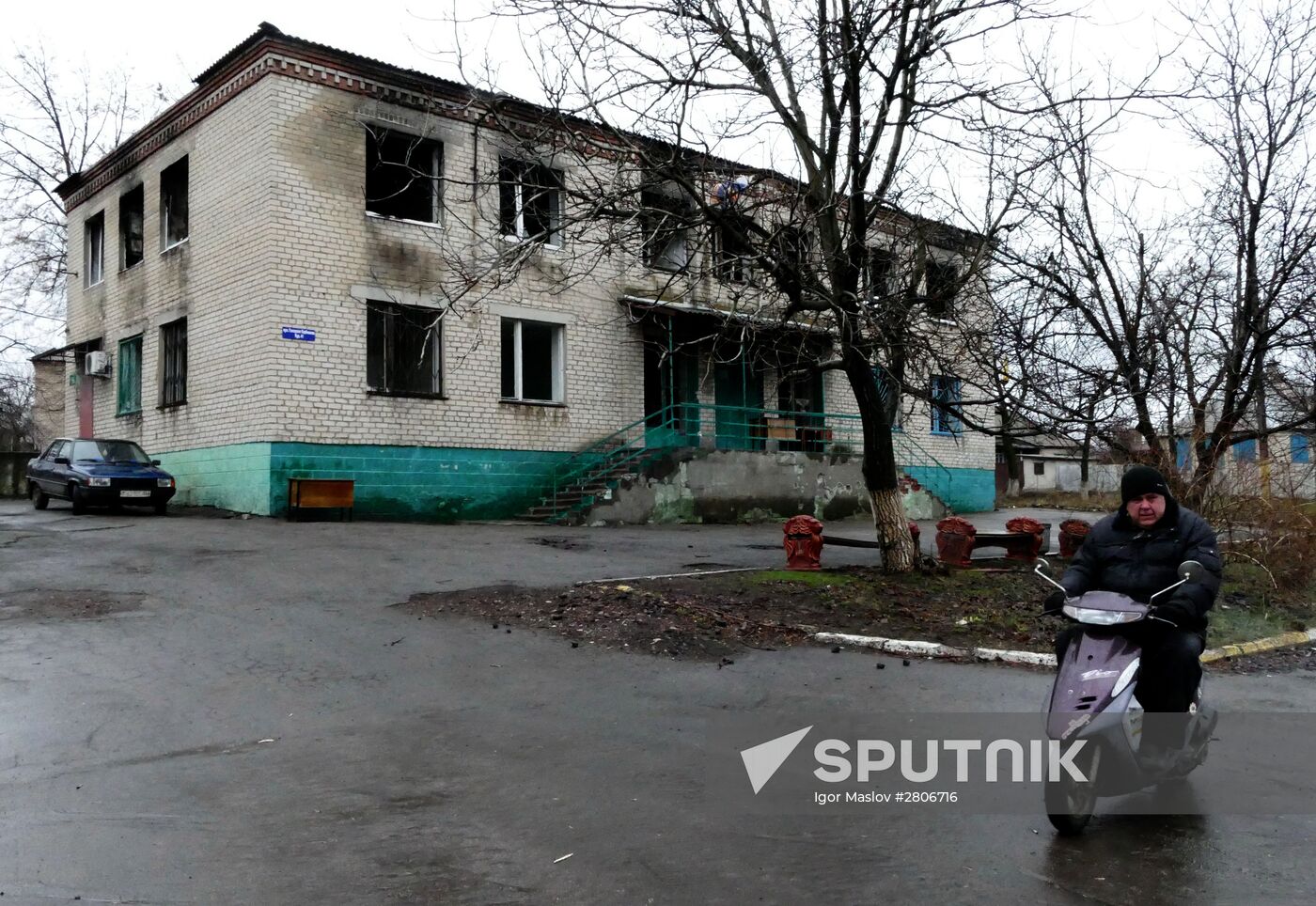 Results of gunfire against Zaitsevo Village, Donetsk Region