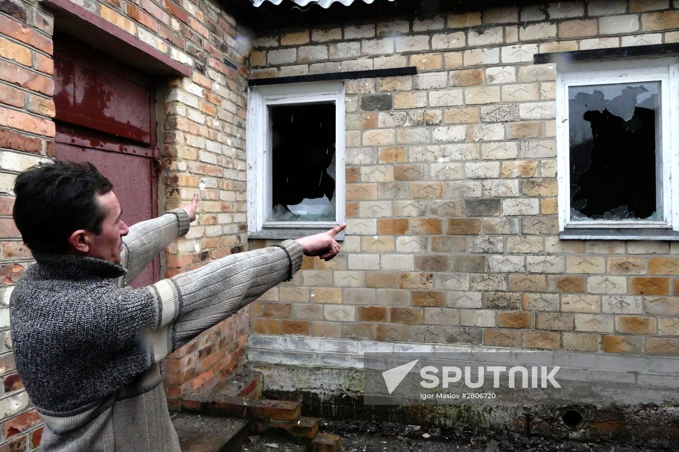 Results of gunfire against Zaitsevo Village, Donetsk Region