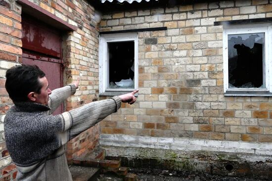 Results of gunfire against Zaitsevo Village, Donetsk Region