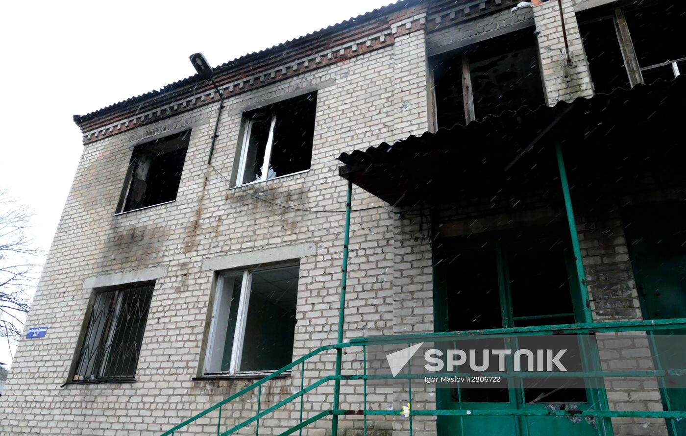 Results of gunfire against Zaitsevo Village, Donetsk Region