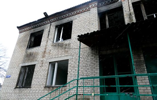 Results of gunfire against Zaitsevo Village, Donetsk Region