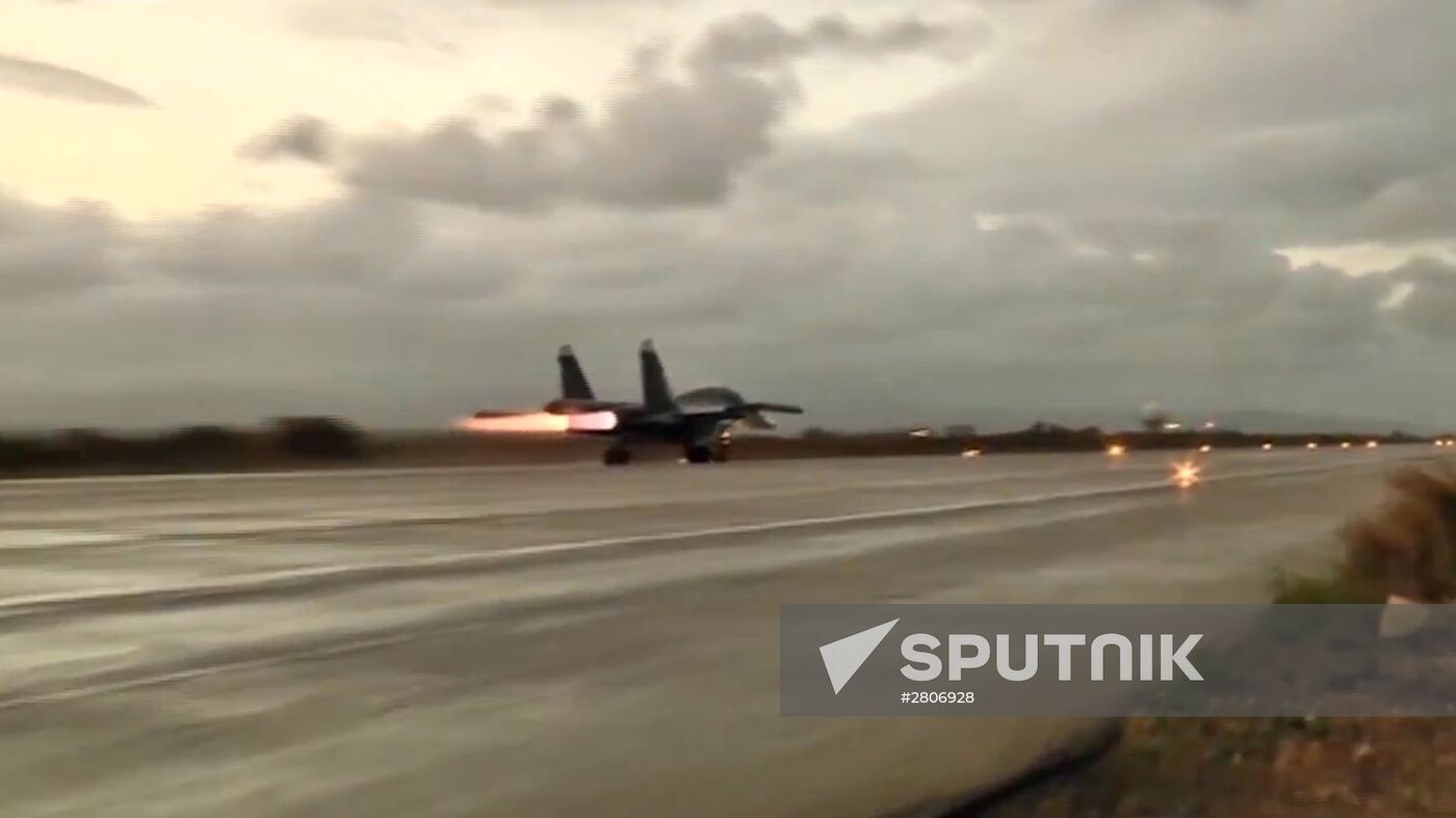 The first group of Russian aircraft from the Hmeimim Airbase departs for home bases in Russia
