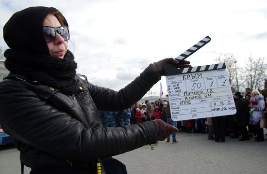 Filming "Crimean Spring" in Sevastopol