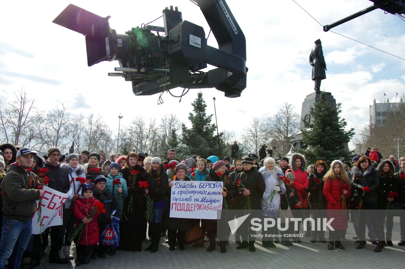 Filming "Crimean Spring" in Sevastopol