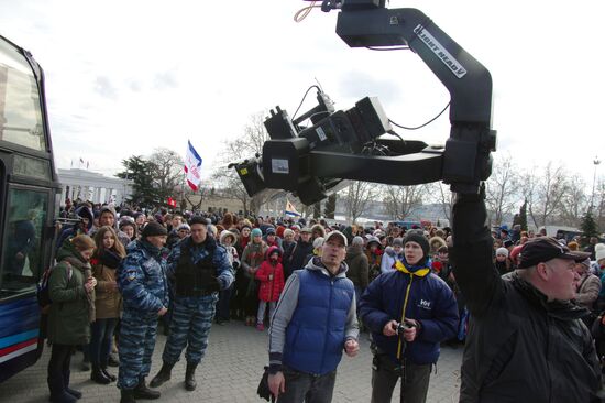 Filming "Crimean Spring" in Sevastopol