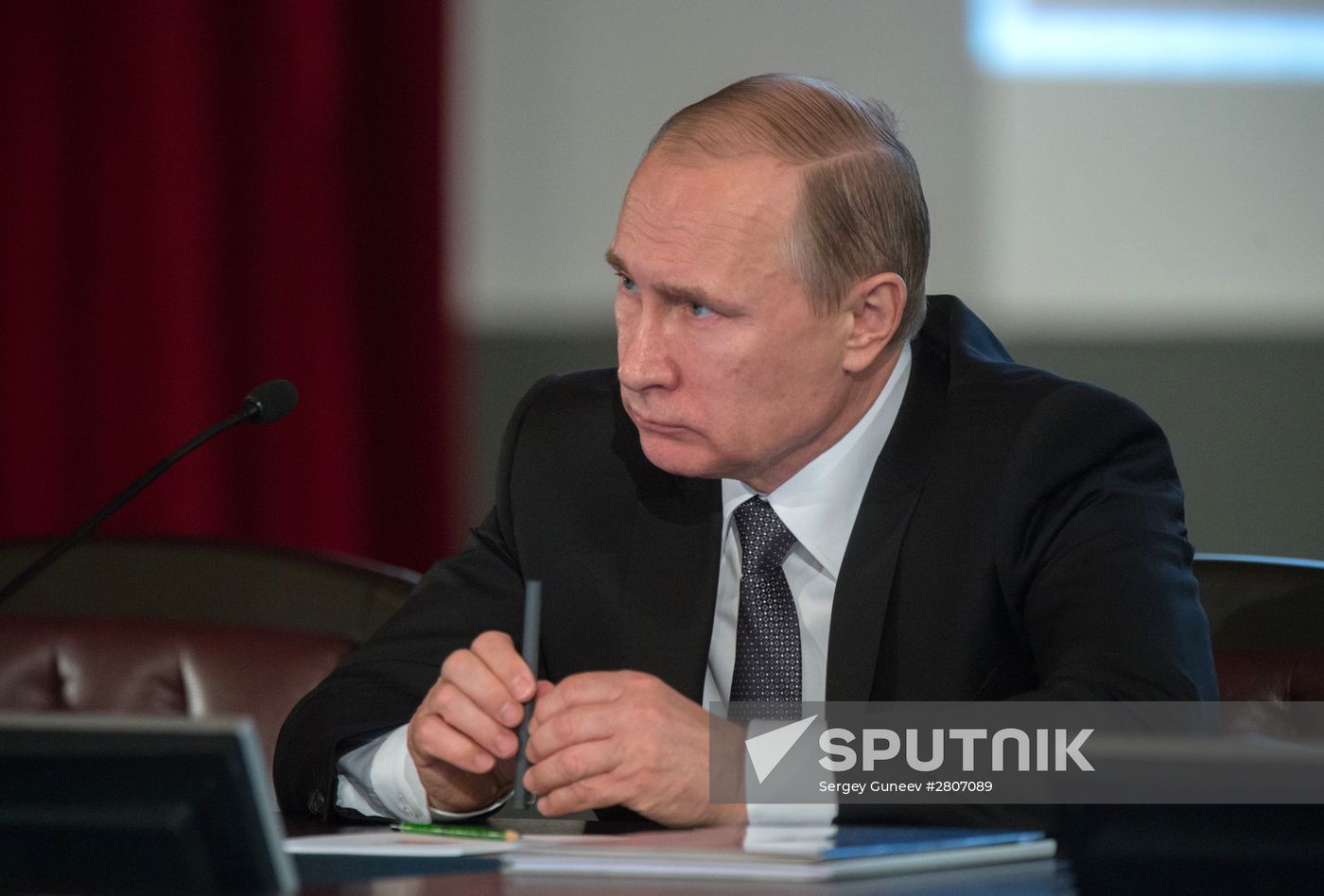 Russian President Vladimir Putin attends meeting of Interior Ministry Board