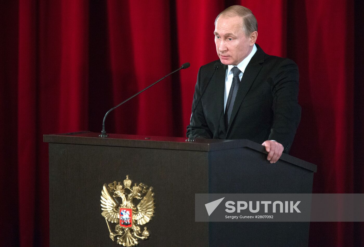 Russian President Vladimir Putin attends meeting of Interior Ministry Board
