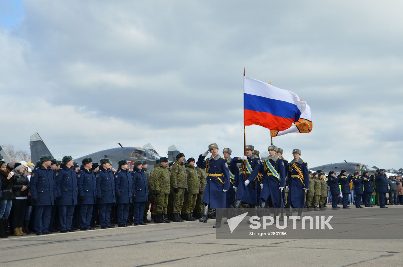 First group of Russian Su-34 bomber jets from Syria landed in Russia's Voronezh