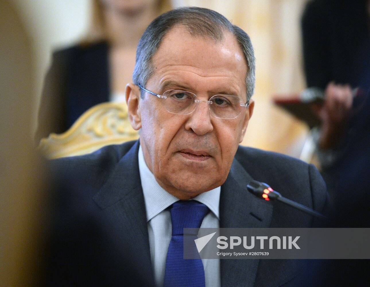 Russian Foreign Minister Sergey Lavrov meets with Egyptian Foreign Minister Sameh Shoukry