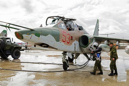 Russian Aerospace Forces aircraft leave Hmeimim airbase in Syria