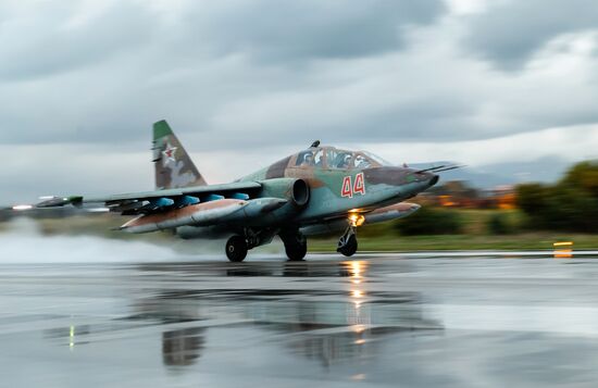 Russian Aerospace Forces aircraft leave Hmeimim airbase in Syria