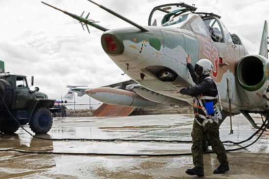 Russian Aerospace Forces aircraft leave Hmeimim airbase in Syria