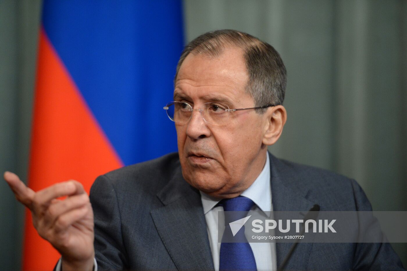 Russian Foreign Minister Sergey Lavrov meets with Egyptian Foreign Minister Sameh Shoukry