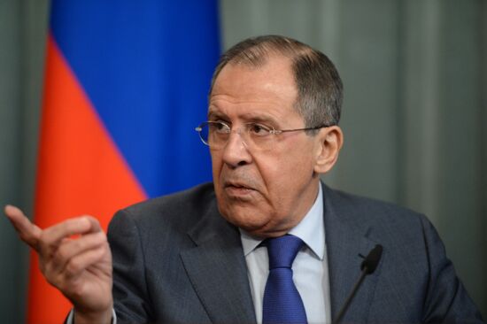 Russian Foreign Minister Sergey Lavrov meets with Egyptian Foreign Minister Sameh Shoukry