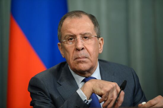 Russian Foreign Minister Sergey Lavrov meets with Egyptian Foreign Minister Sameh Shoukry