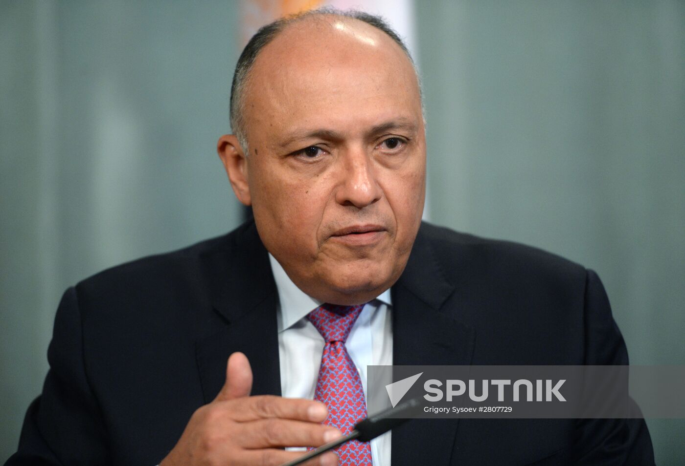 Russian Foreign Minister Sergey Lavrov meets with Egyptian Foreign Minister Sameh Shoukry