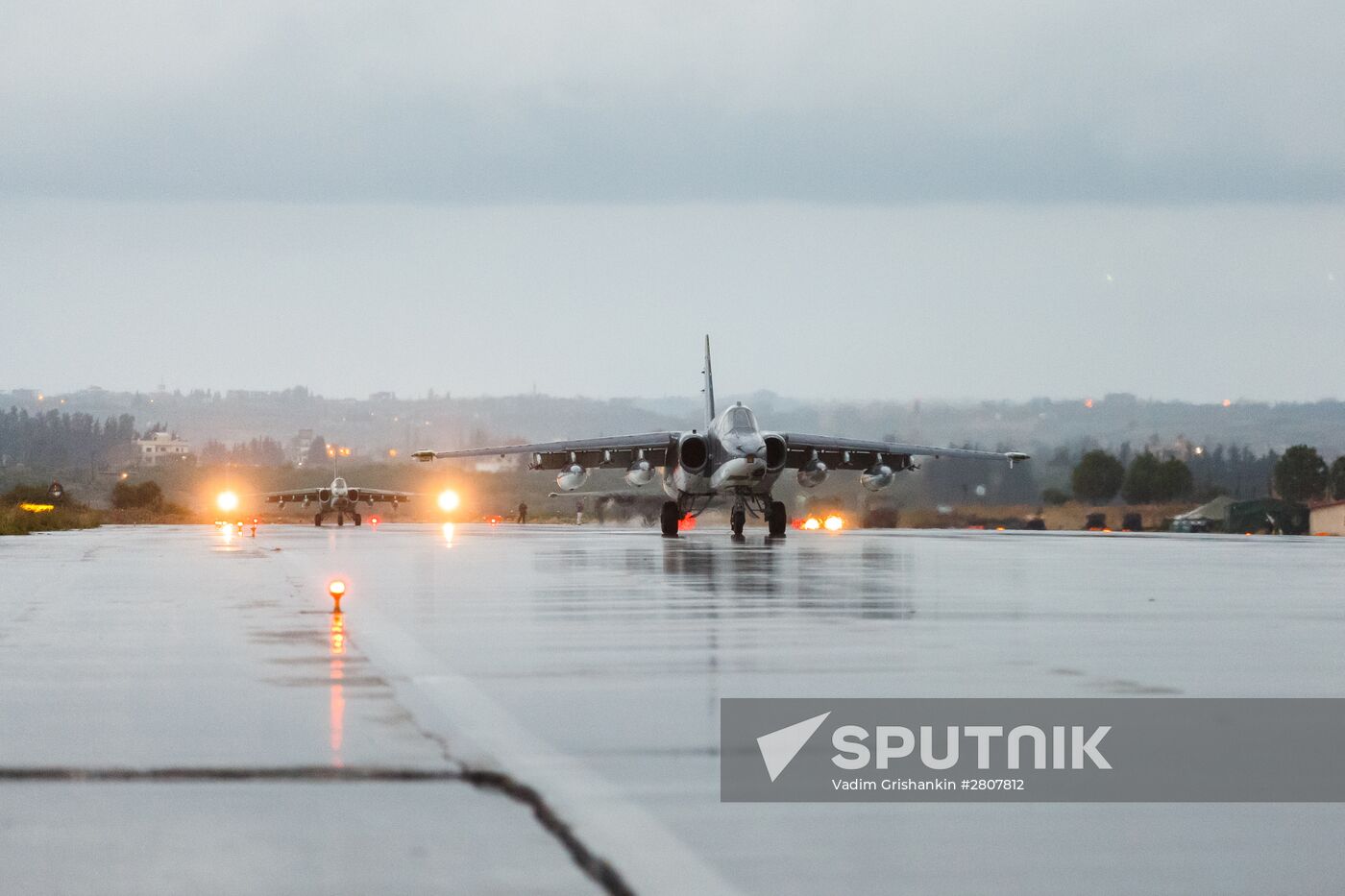 Russian Aerospace Forces aircraft is prepared for departure at Khmeimim Air Base in Syria