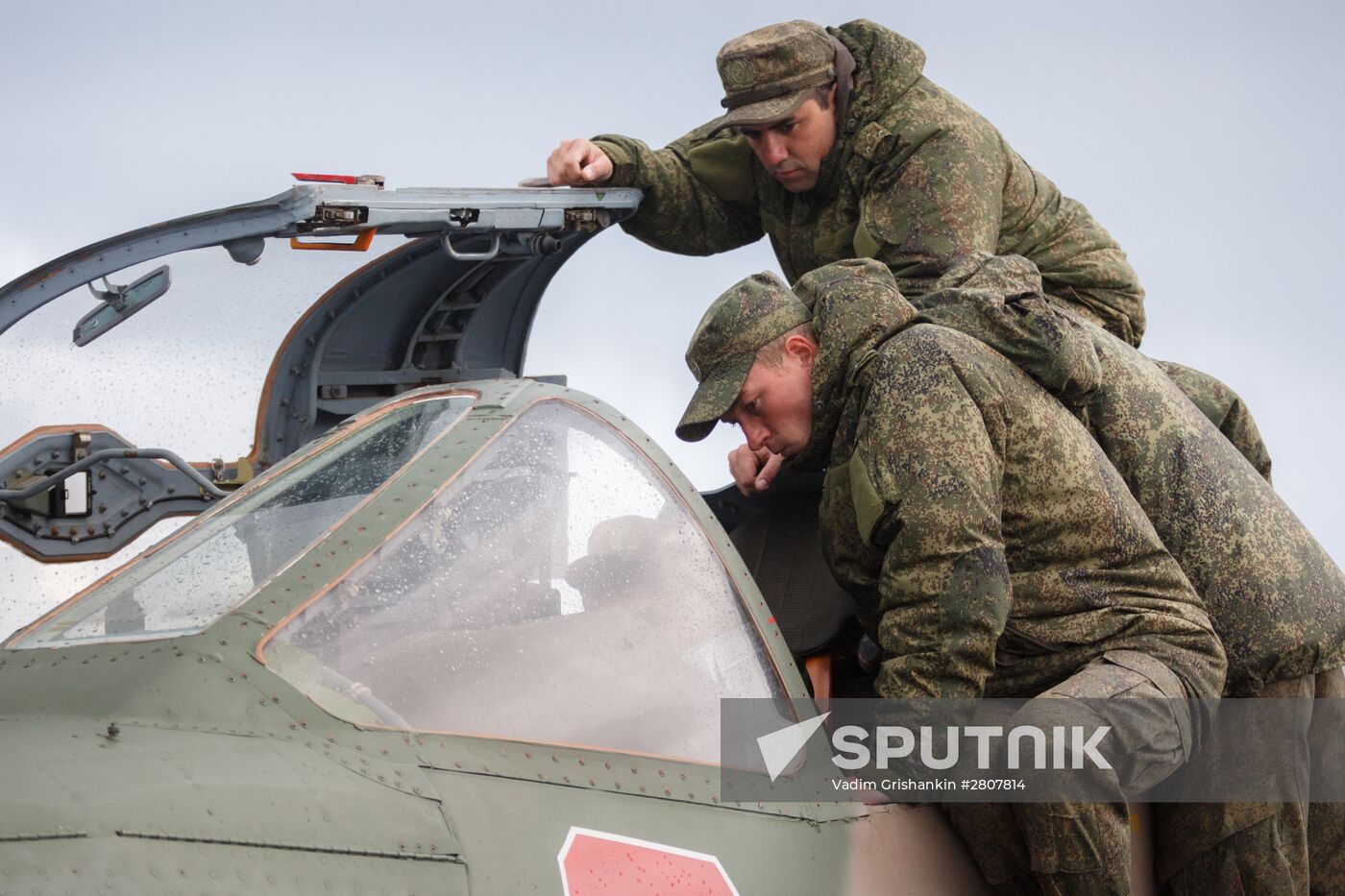 Russian Aerospace Forces aircraft is prepared for departure at Khmeimim Air Base in Syria