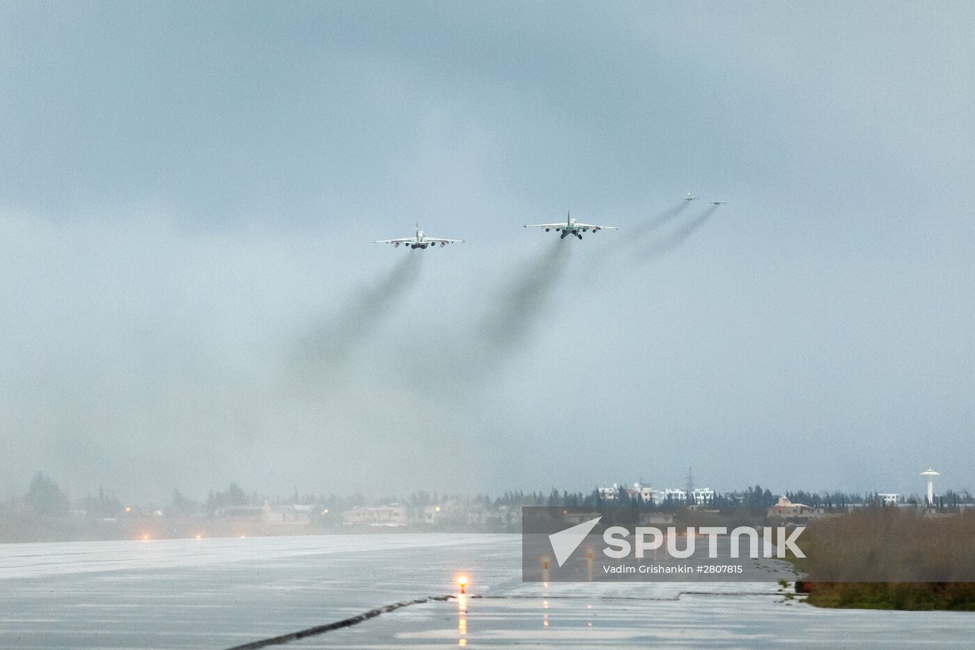 Russian Aerospace Forces aircraft is prepared for departure at Khmeimim Air Base in Syria