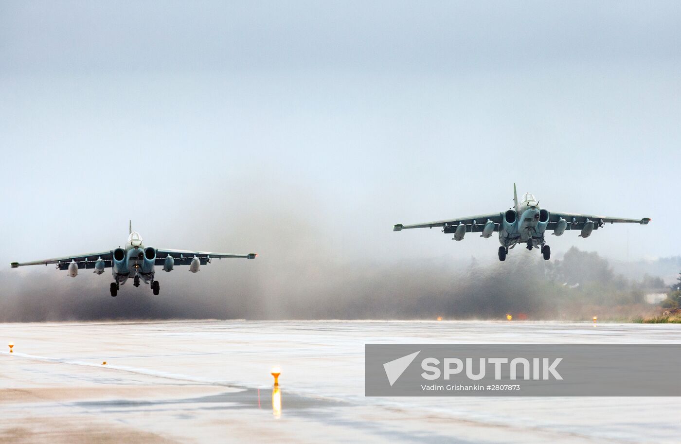Russian Aerospace Forces aircraft is prepared for departure at Khmeimim Air Base in Syria