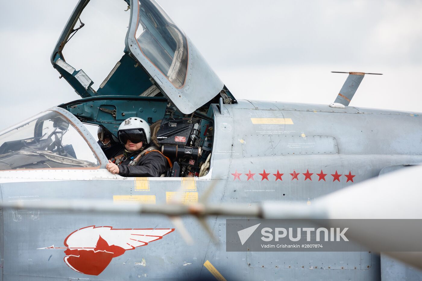 Russian Aerospace Forces aircraft is prepared for departure at Khmeimim Air Base in Syria