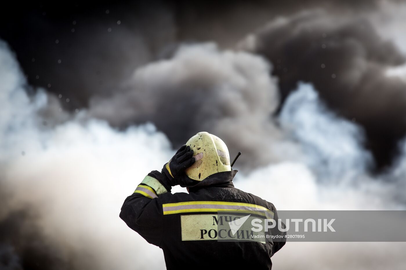 Fireworks storage on fire in Ufa