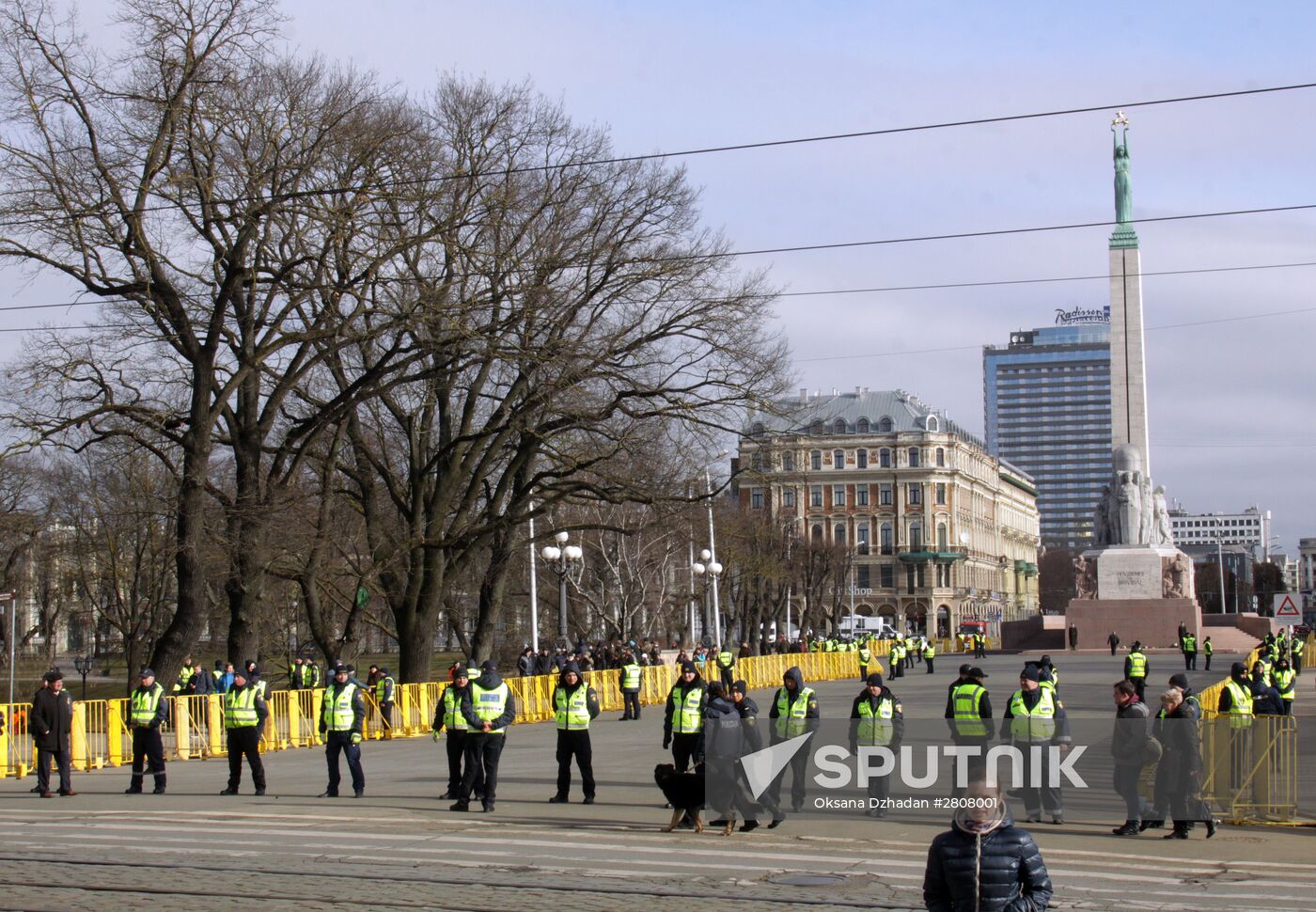 Waffen SS Legion's march in Riga