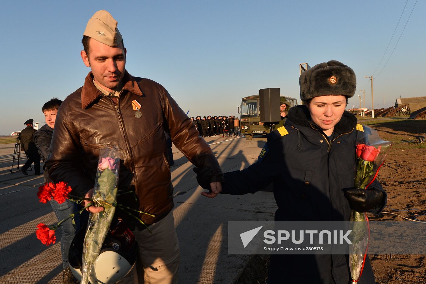 Crews of Russian aircraft welcomed home in Primorye-Akhtarsk from Khmeimim Air Base