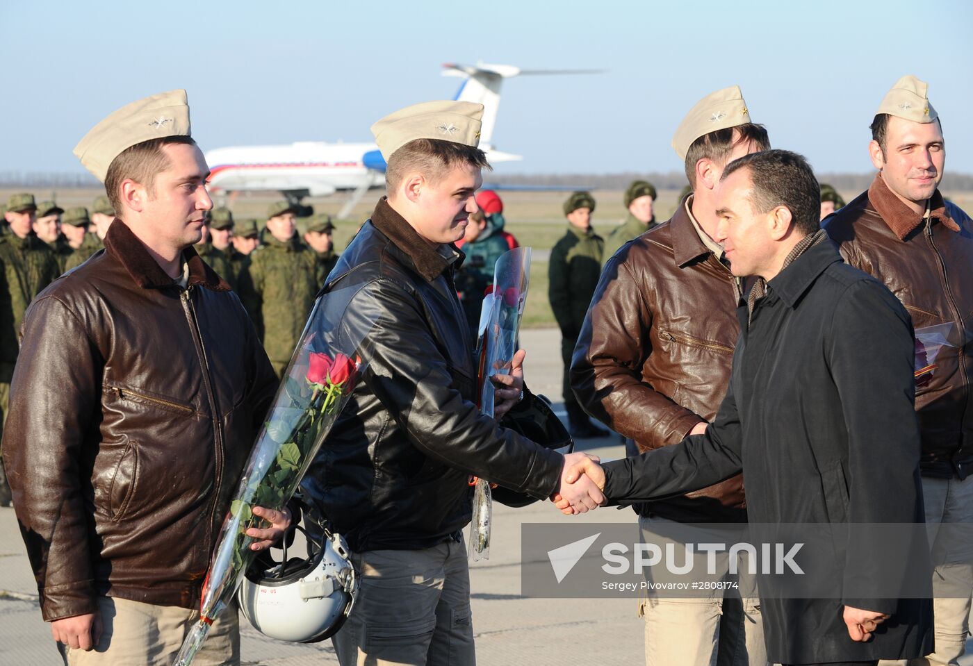 Crews of Russian aircraft welcomed home in Primorye-Akhtarsk from Khmeimim Air Base
