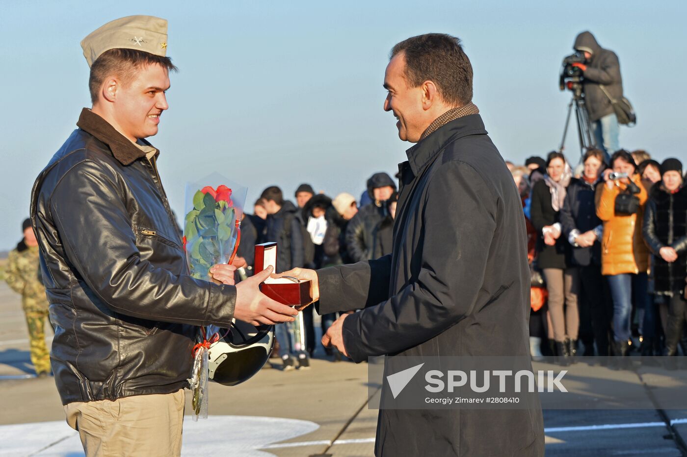 Crews of Russian aircraft welcomed home in Primorye-Akhtarsk from Khmeimim Air Base