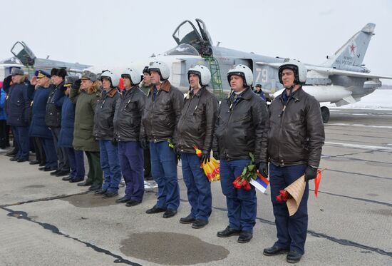Three SU-24M bombers return to Chelyabinsk Region from Syria's Hmeimim base