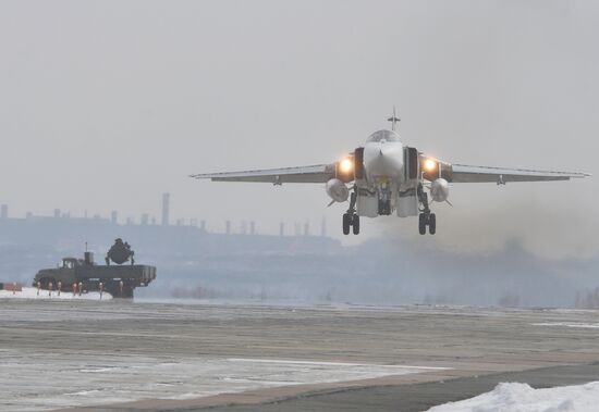 Three Su-24M bombers return to Chelyabinsk Region from Khmeimim Air Base