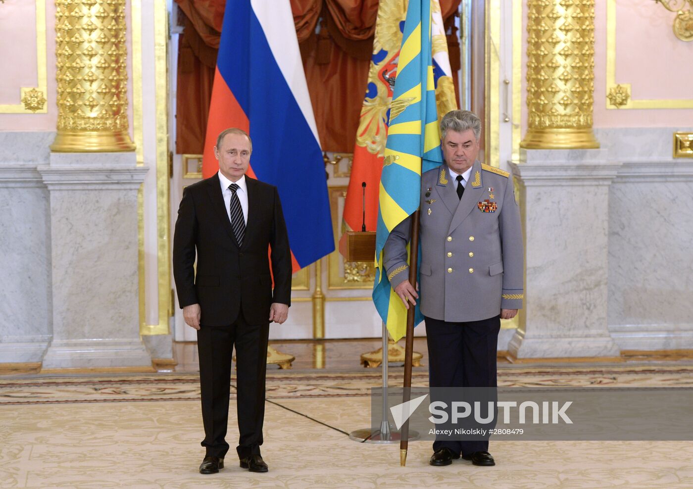 Banner of Aerospace Forces presented in Kremlin