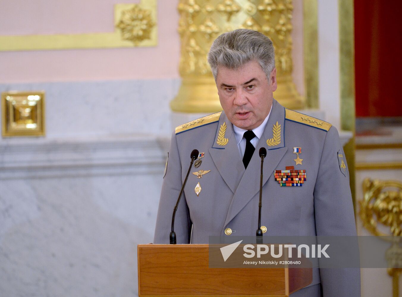 Banner of Aerospace Forces presented in Kremlin