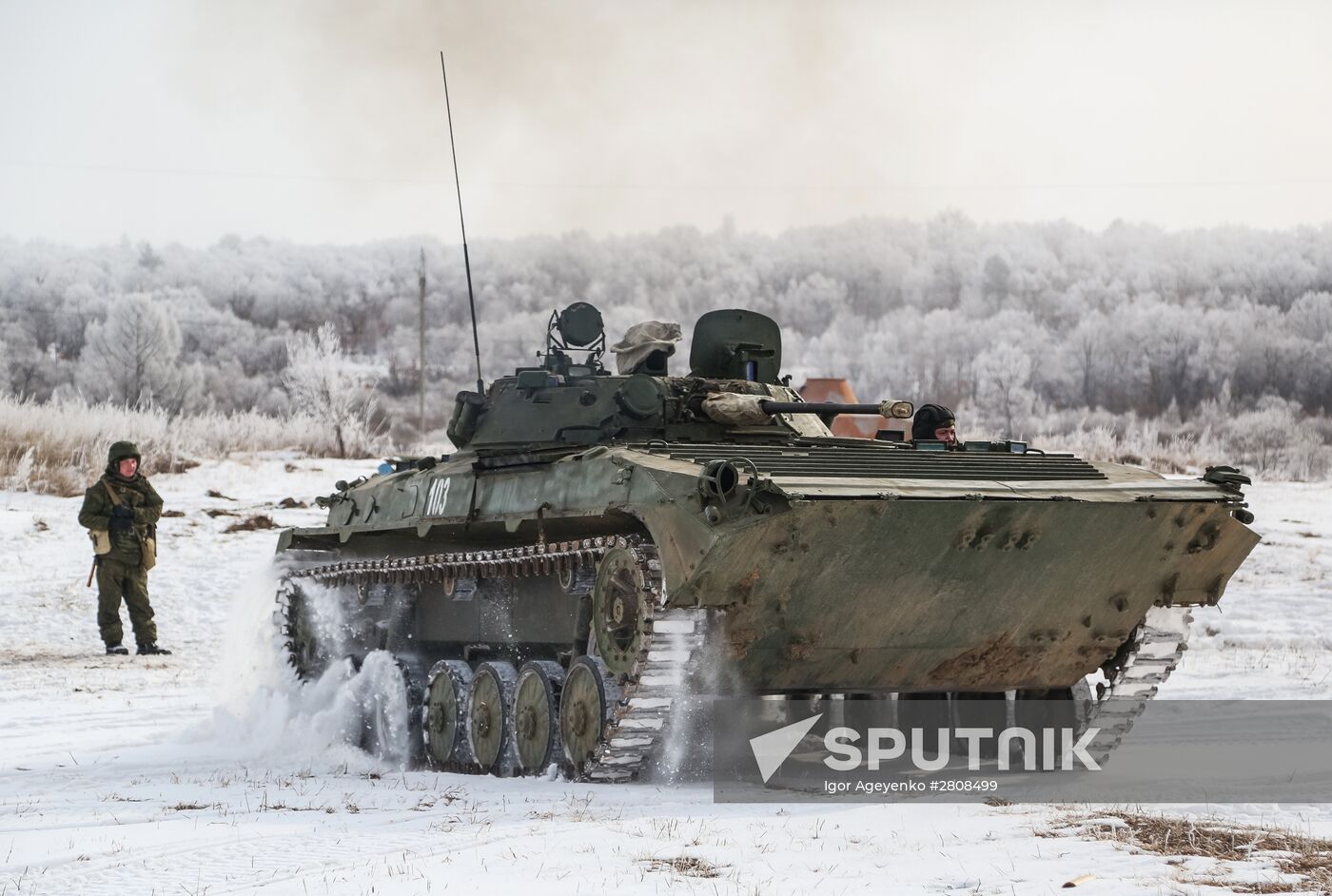 Far Eastern Higher Combined Arms College cadets during military exercise