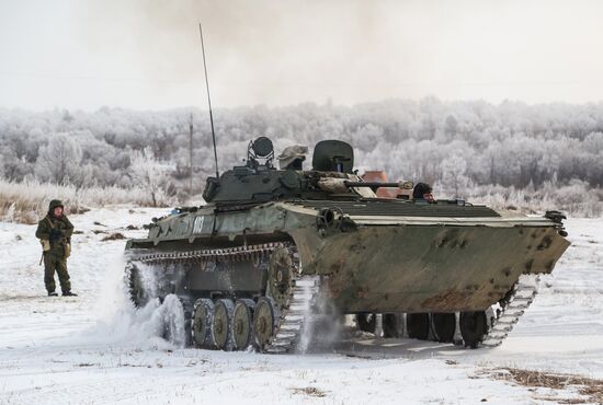 Far Eastern Higher Combined Arms College cadets during military exercise