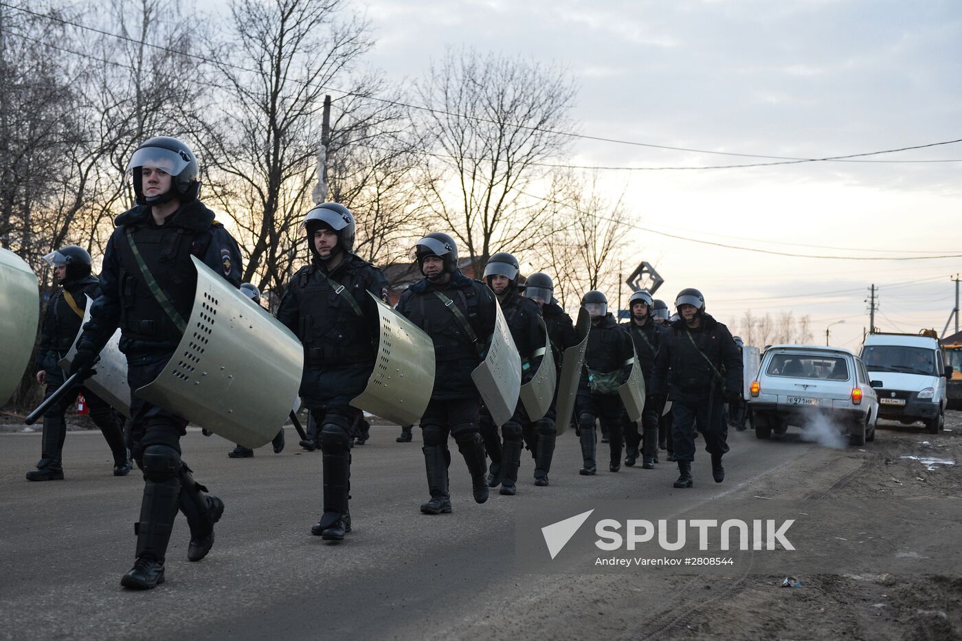 Riots in village outside Tula