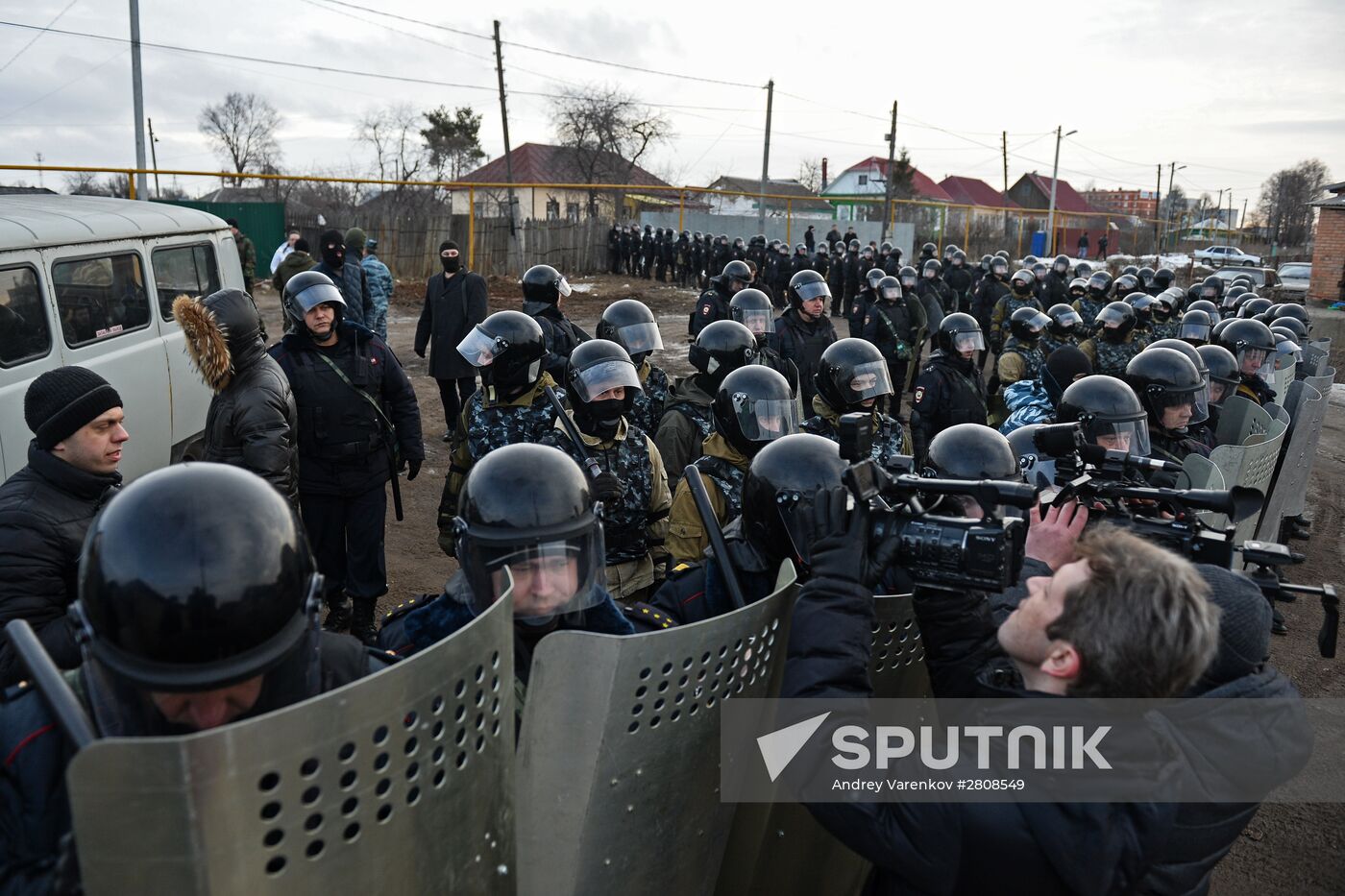 Riots in village outside Tula
