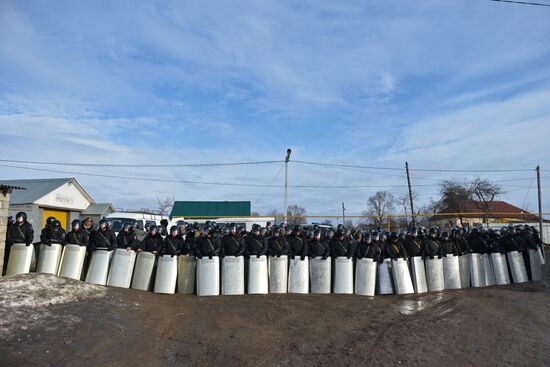 Riots in village outside Tula