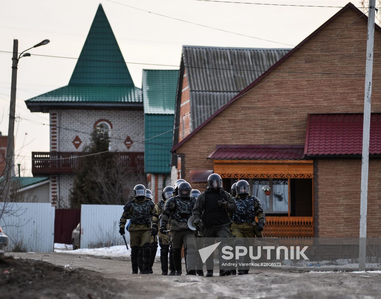 Riots in village outside Tula