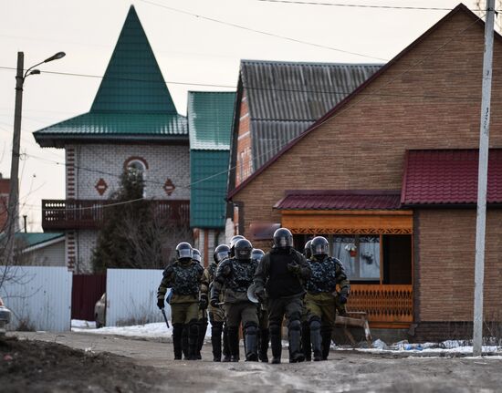 Riots in village outside Tula