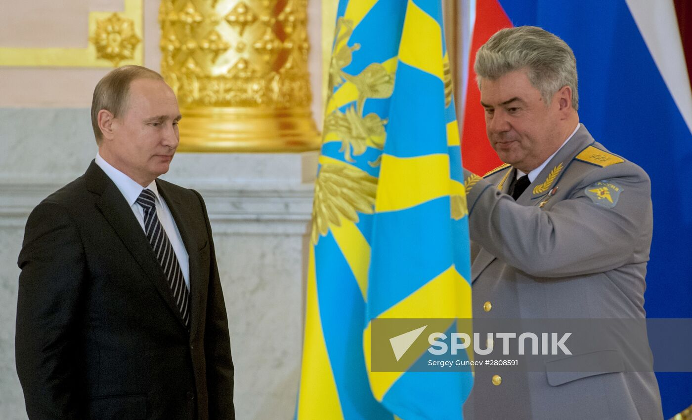 Banner of Aerospace Forces presented in Kremlin