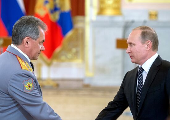Banner of Aerospace Forces presented in Kremlin