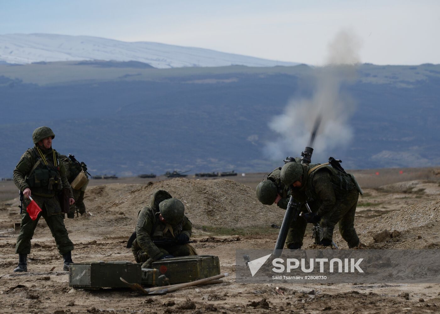 Southern Military District troops hold drill in Dagestan
