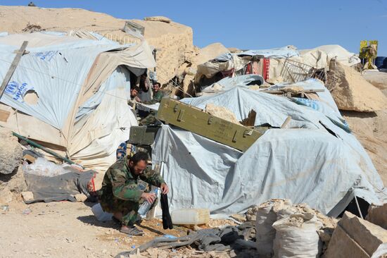 Syrian government army's position around Palmyra