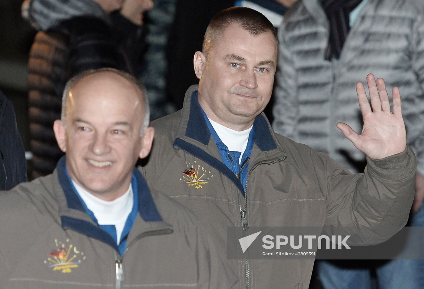 ISS Expedition 47/48 primary crew before blastoff