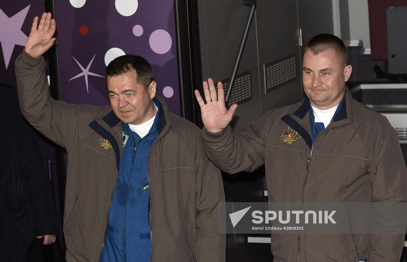 Members of ISS expedition 47/48 main crew before flight